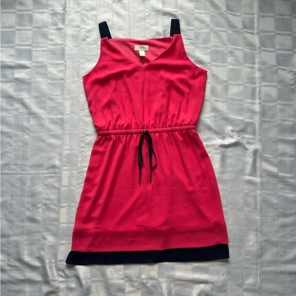 Ann Taylor Loft Factory Pink & Blue Colour Block Dress - Picture 3 of 11